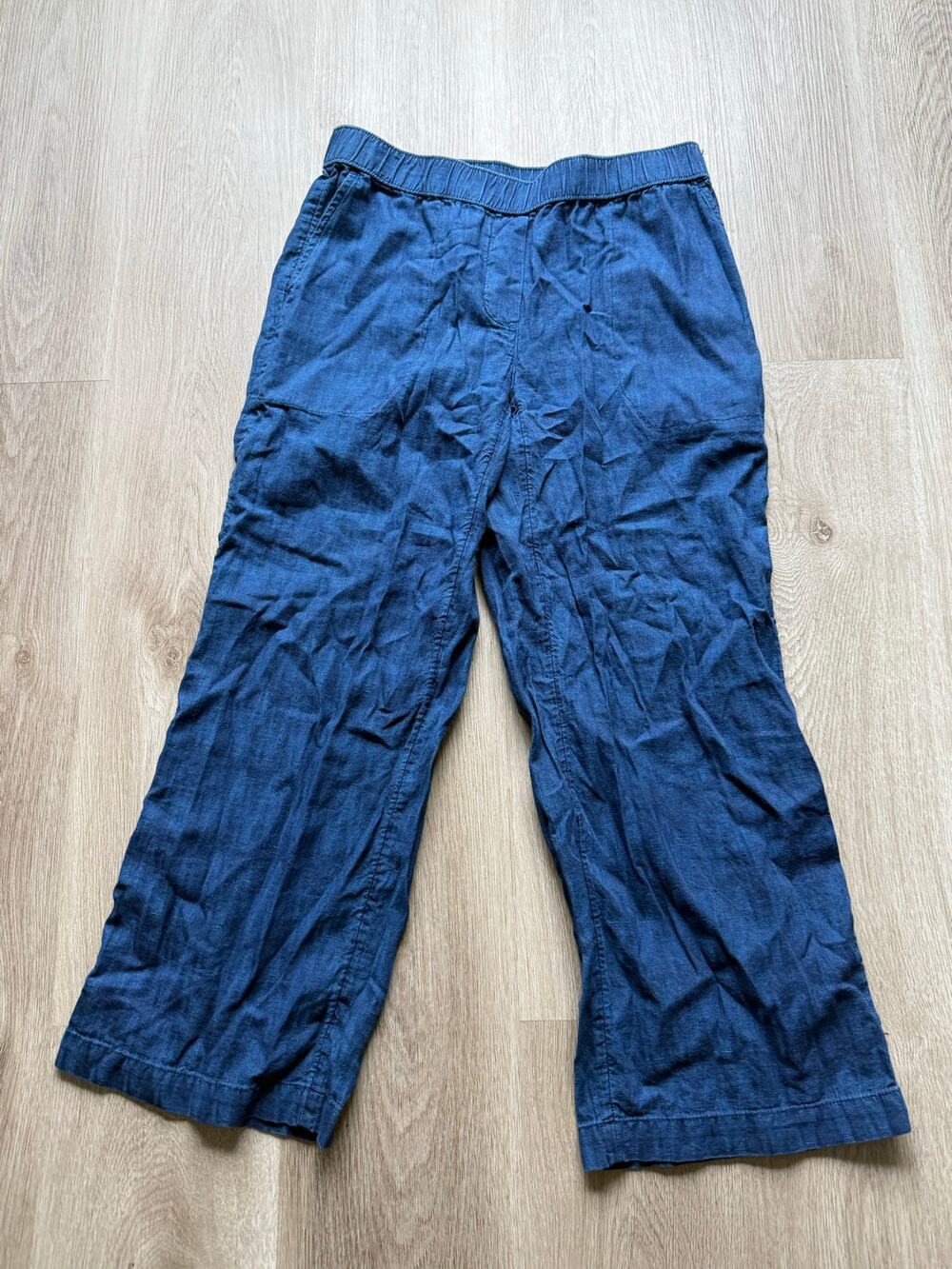 Pure Jill Indigo Pull on Pants, Size XS, Dark Blue, 100% Cotton